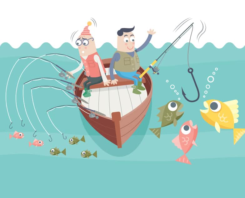 Fishing cartoon
